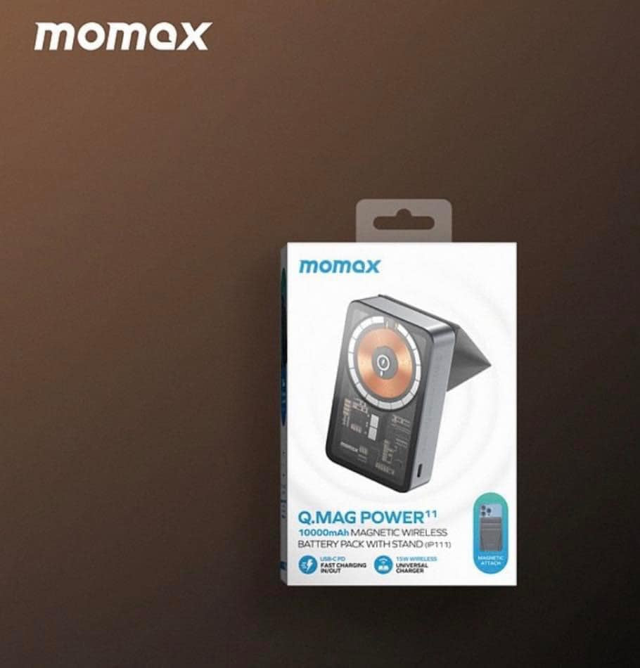 《Momax》 10,000 mAh透明無線磁吸充電寶